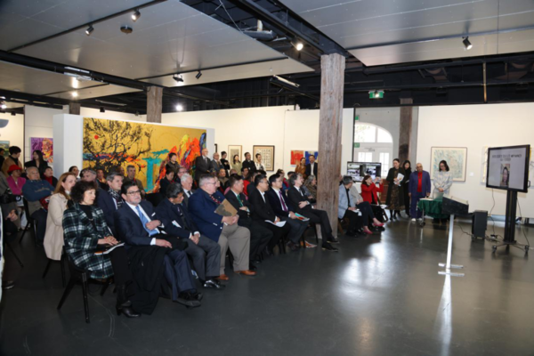 叶素公参出席“艺汇丝路”作品新西兰巡展开幕式并致辞