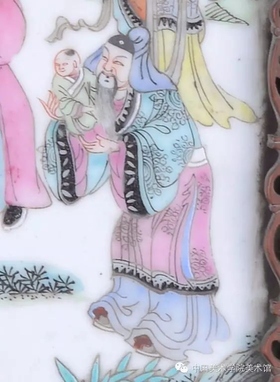 【典藏精赏】粉彩群仙祝寿瓷插屏