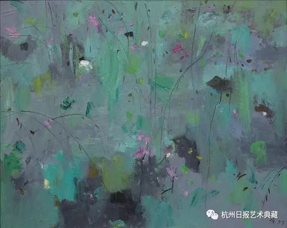 《春》吴冠中 73x91cm 1999年 浙江美术馆藏